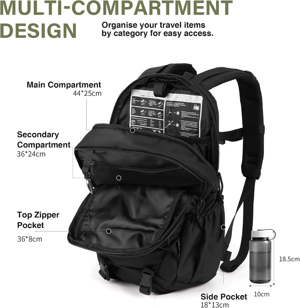 Small Tactical Molle Backpack for Men, 18L EDC Motorcycle Backpack,Hiking Daypack
