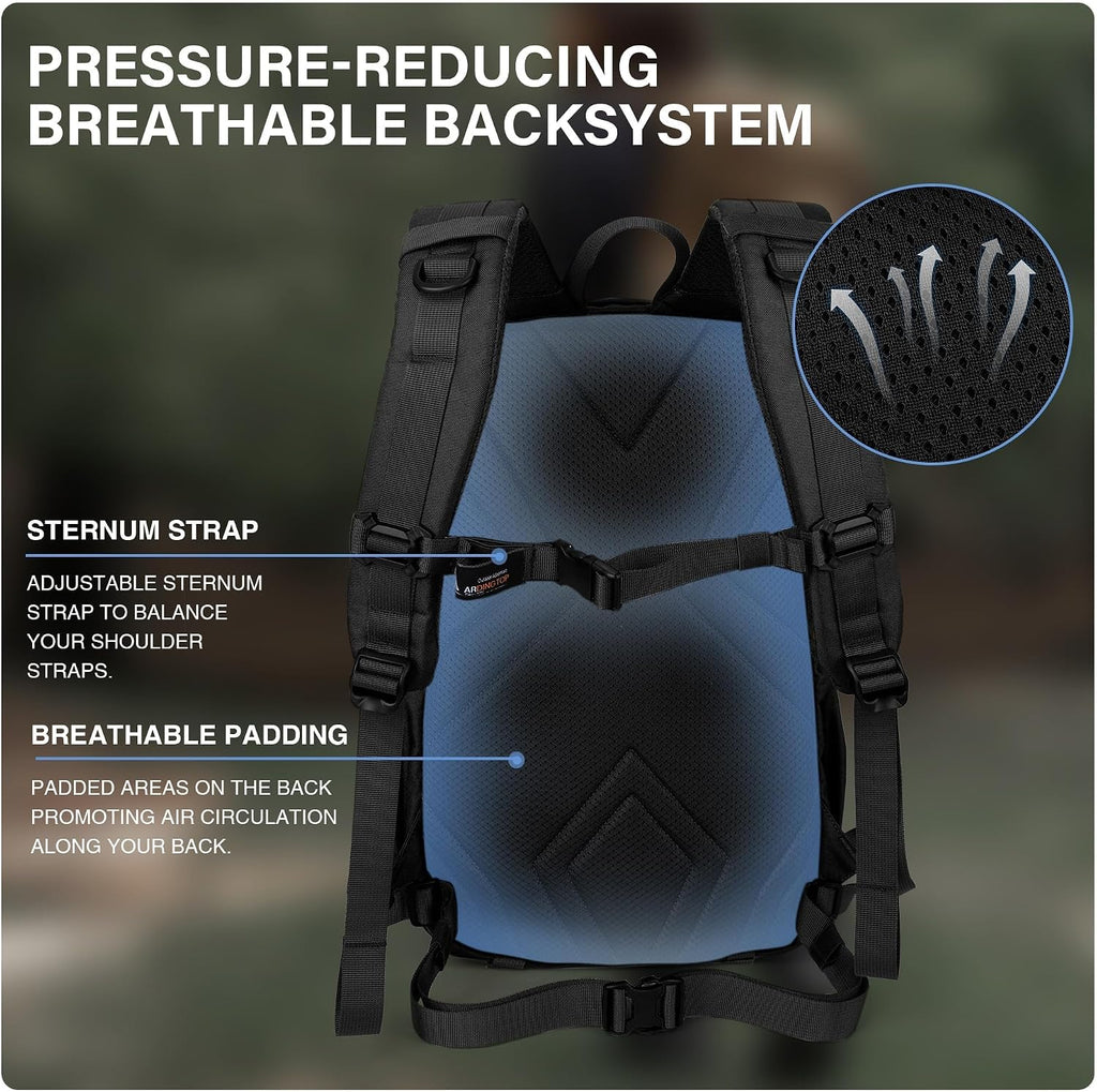 Small Tactical Molle Backpack for Men, 18L EDC Motorcycle Backpack,Hiking Daypack